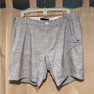 Abercrombie & Fitch Linen Gray Flat Front Shorts